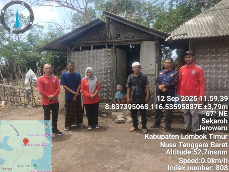 Repon Cepat Dinsos Provinsi NTB saat Mengunjungi Warga Kecamatan Jerowaru yang Viral di Medsos dan Butuh Bantuan pada Jumat (12/9/2025) (Dok. Pribadi)